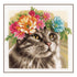 DIY Counted cross stitch kit Flower crown Maine coon