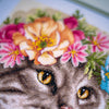 DIY Counted cross stitch kit Flower crown Maine coon