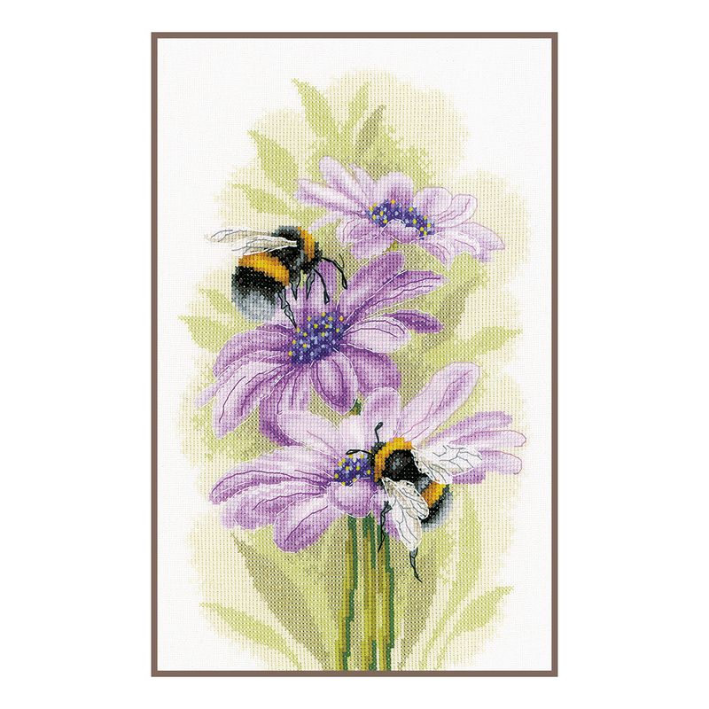 DIY Counted cross stitch kit Dancing bees 22 x 33 cm / 8.8" x 13.2"