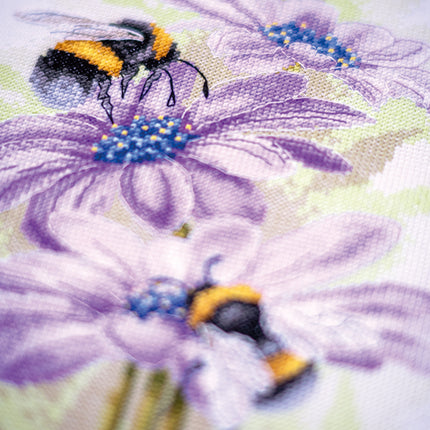DIY Counted cross stitch kit Dancing bees 22 x 33 cm / 8.8" x 13.2"
