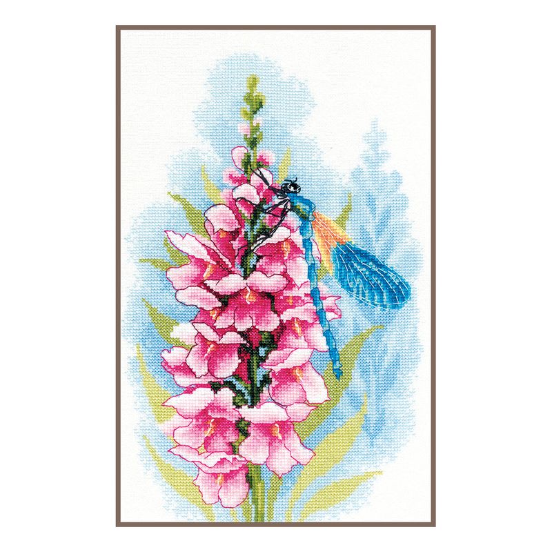 DIY Counted cross stitch kit Dragonfly's treasure 22 x 33 cm / 8.8" x 13.2"