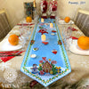 DIY Table Runner kit "Christmas house", Bead Embroidery Kit, Handmade table runner