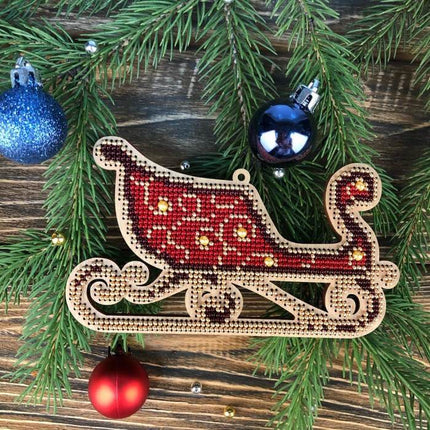 DIY Christmas tree toy kit "Christmas sleigh"