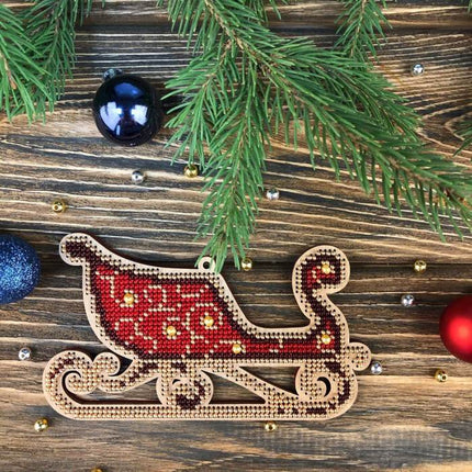 DIY Christmas tree toy kit "Christmas sleigh"