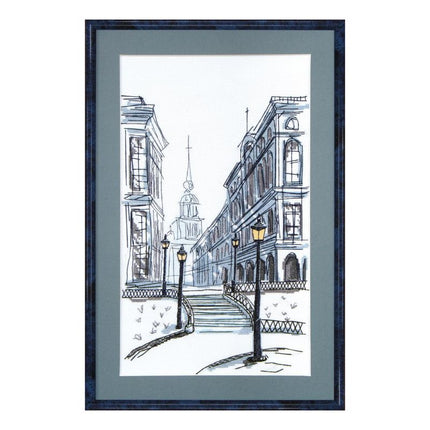 Counted Cross Stitch Kit "The mysterious city"
