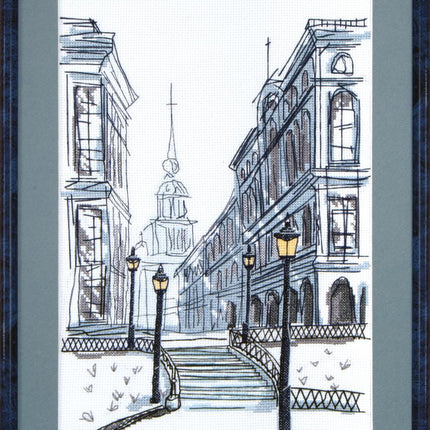 Counted Cross Stitch Kit "The mysterious city"