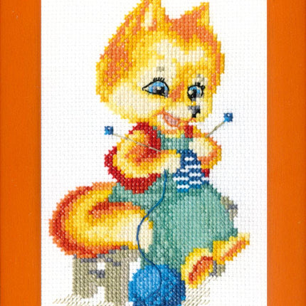 Counted Cross Stitch Kit "Fox needlewoman"