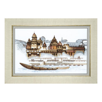 Counted Cross Stitch Kit "City near the river"