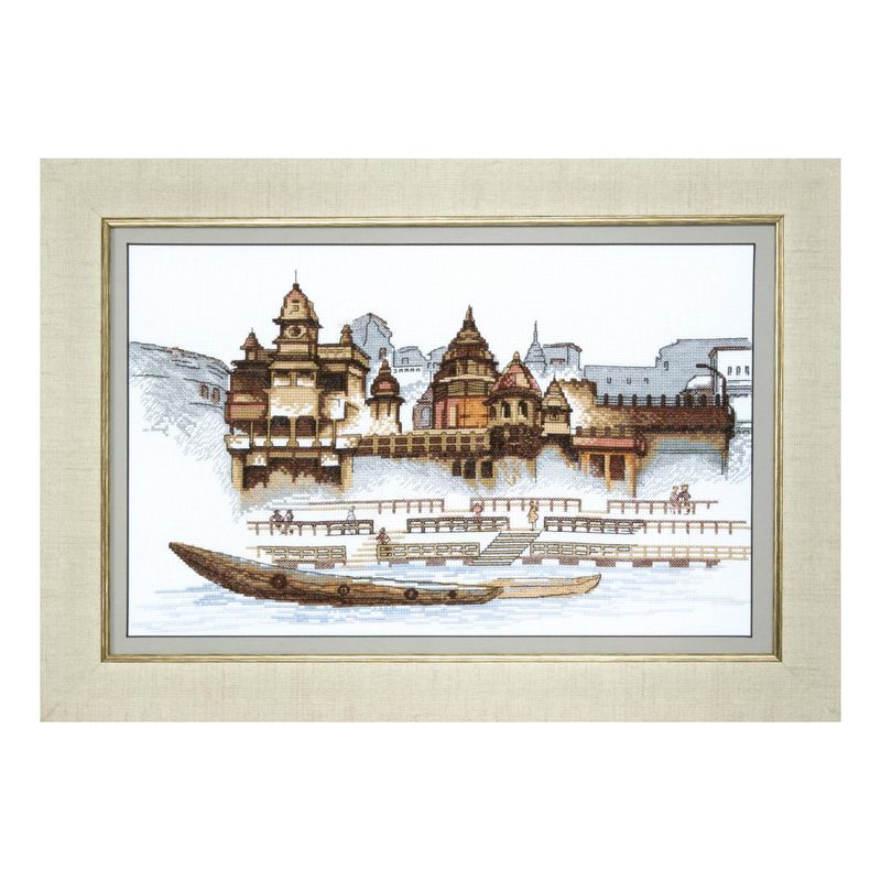 Counted Cross Stitch Kit "City near the river"