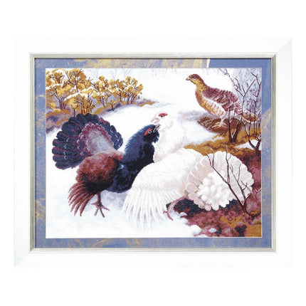Counted Cross Stitch Kit "Wood-grouses on the first snow"