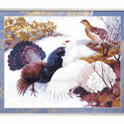 Counted Cross Stitch Kit "Wood-grouses on the first snow"