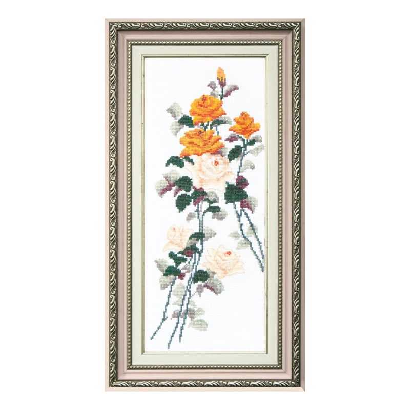 Counted Cross Stitch Kit "Etude with yellow roses"