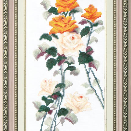 Counted Cross Stitch Kit "Etude with yellow roses"