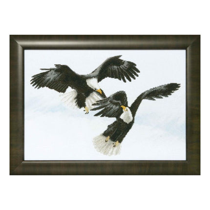Counted Cross Stitch Kit "Eagles over canyon"