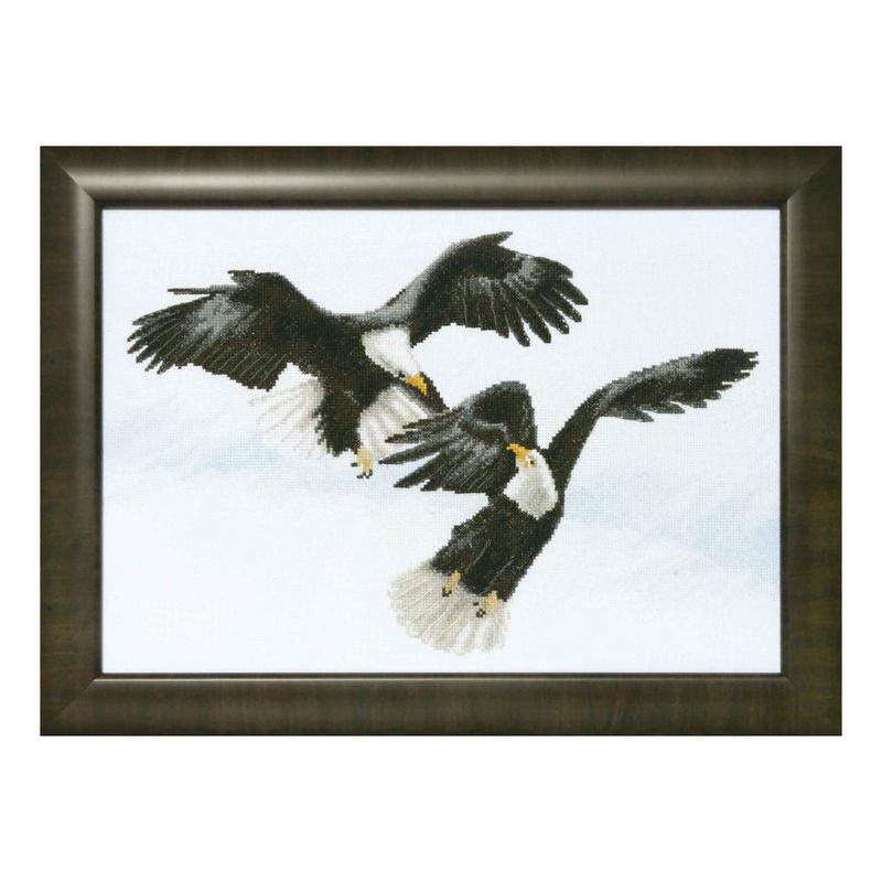 Counted Cross Stitch Kit "Eagles over canyon"