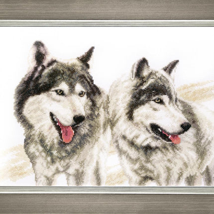 Counted Cross Stitch Kit "Grey brothers"