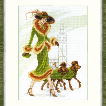 Counted Cross Stitch Kit "A walk in London"