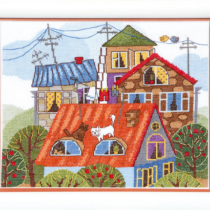Counted Cross Stitch Kit "At the roof"