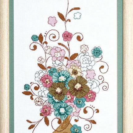 Mixed technique stitch kit "Air bouquet"