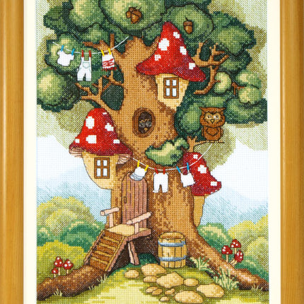 Mixed technique stitch kit "Magic oak"