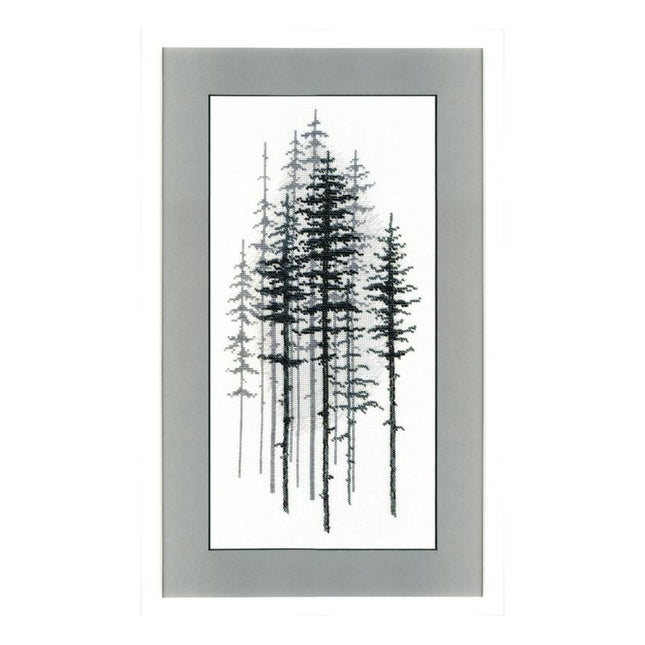Mixed technique stitch kit "Foggy forest"