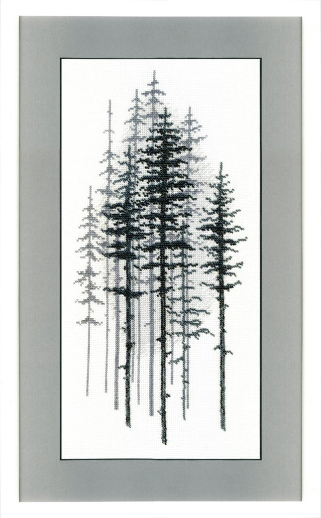 Mixed technique stitch kit "Foggy forest"