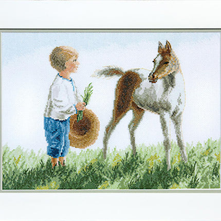 Counted Cross Stitch Kit "Young jockey"