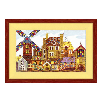 Counted Cross Stitch Kit "Fantastic city"