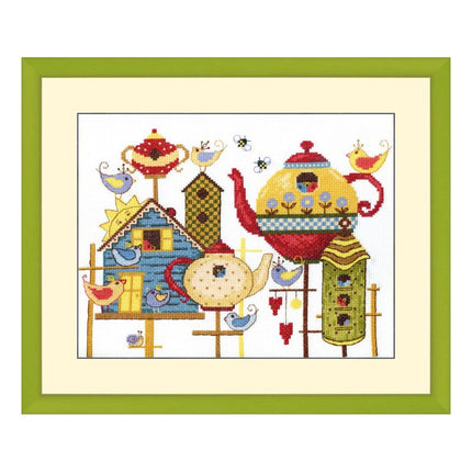 Counted Cross Stitch Kit "Nesting box in spring"