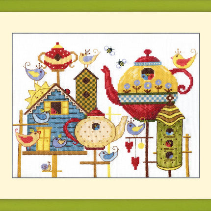 Counted Cross Stitch Kit "Nesting box in spring"