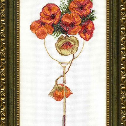 Counted Cross Stitch Kit "Flowers in bocal"