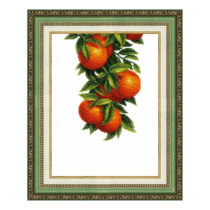 Counted Cross Stitch Kit "Sunny oranges"