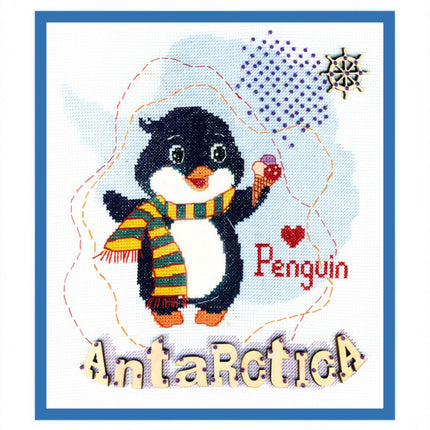 Counted Cross Stitch Kit "Child's world. Antarctica"