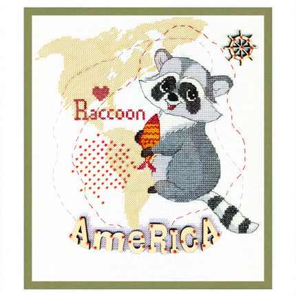 Counted Cross Stitch Kit "Child's world. America"