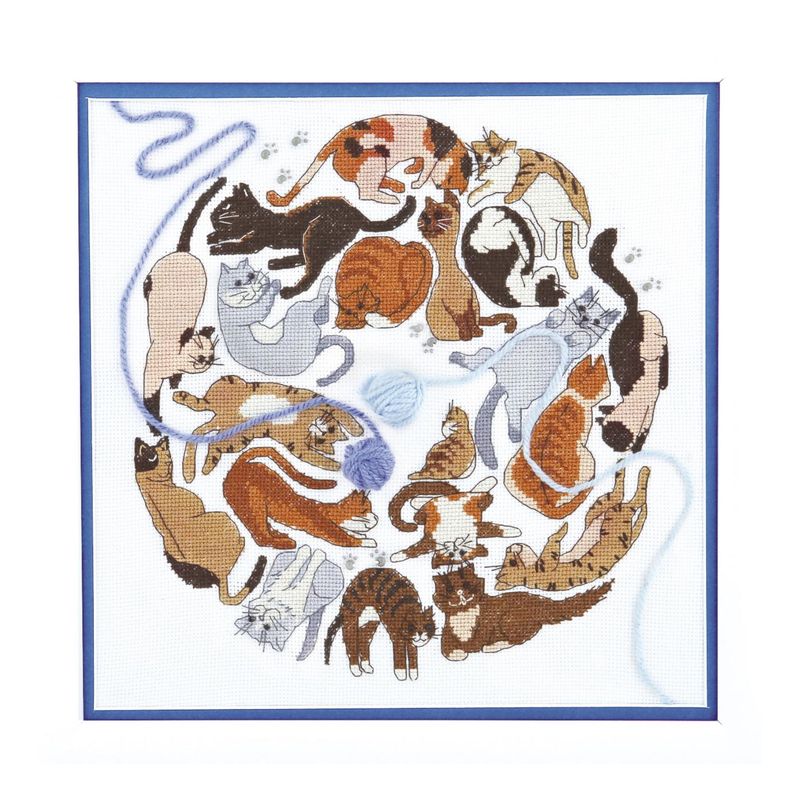 Counted Cross Stitch Kit "Game of cats"