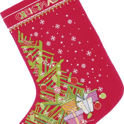 Counted Cross Stitch Kit "New Year's boot"