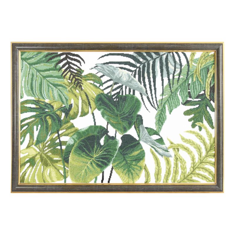 Counted Cross Stitch Kit "Tropical leaves"
