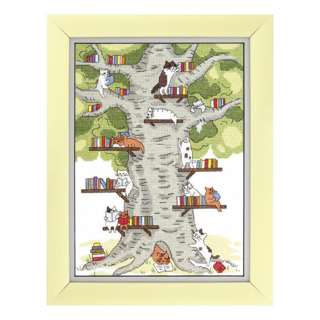 Counted Cross Stitch Kit "Library in the forest"