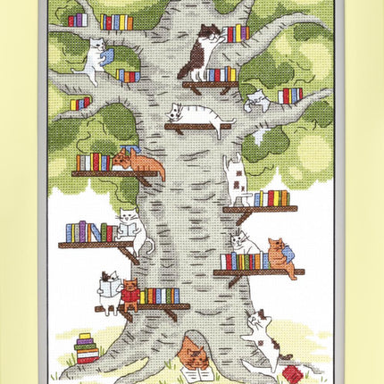 Counted Cross Stitch Kit "Library in the forest"