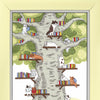 Counted Cross Stitch Kit "Library in the forest"
