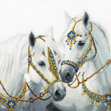 Counted Cross Stitch Kit "Wedding horses"