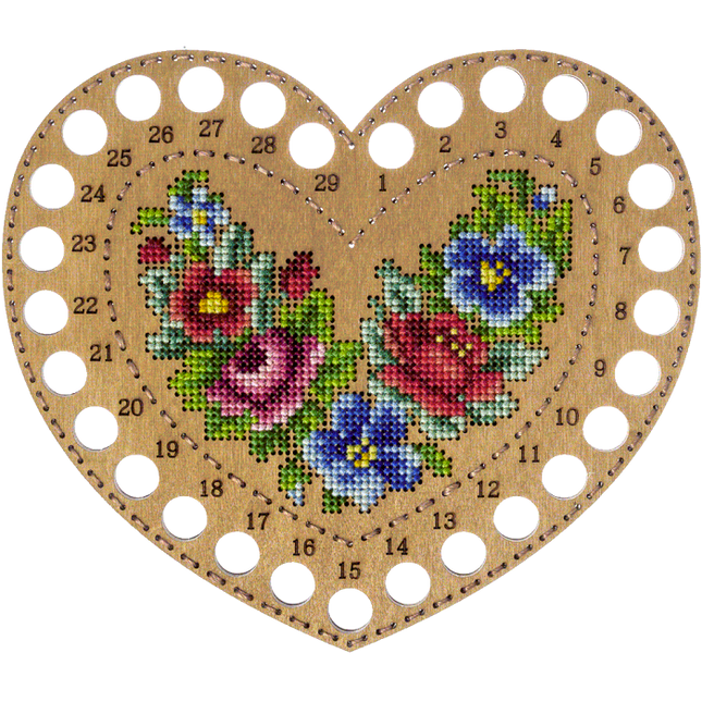 Blanks for embroidery with thread on wood FLHW-017